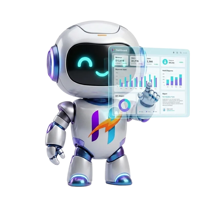 Volt menampilkan dashboard analytics