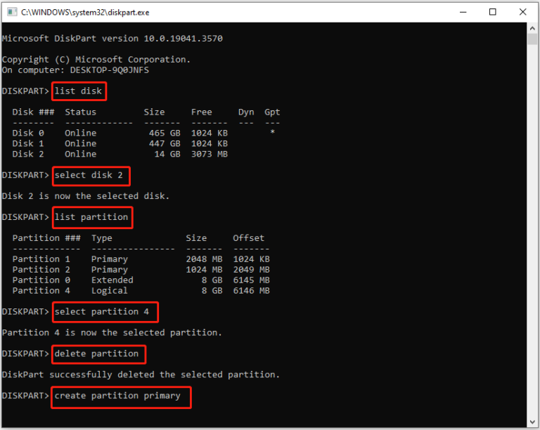 change partition to primary using diskpart 1