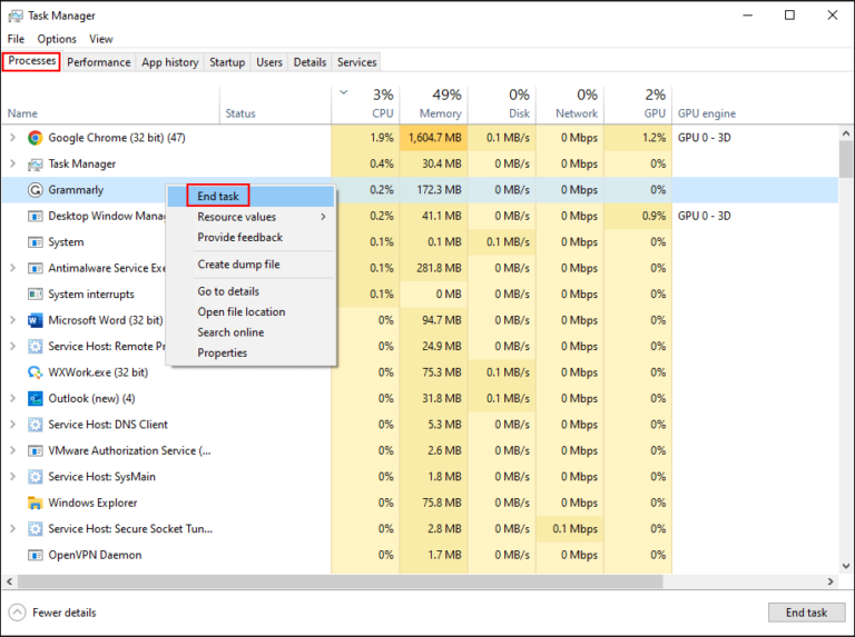 fix out of memory or system resources error 1