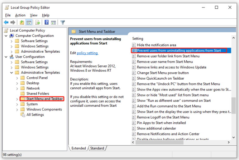 prevent users from uninstalling apps 1