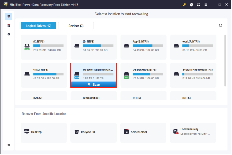 files deleted from external hard drive are not in recycle bin 1