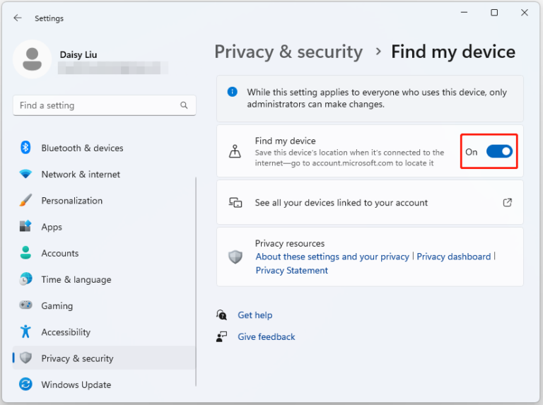 find my device not working on windows 11 1