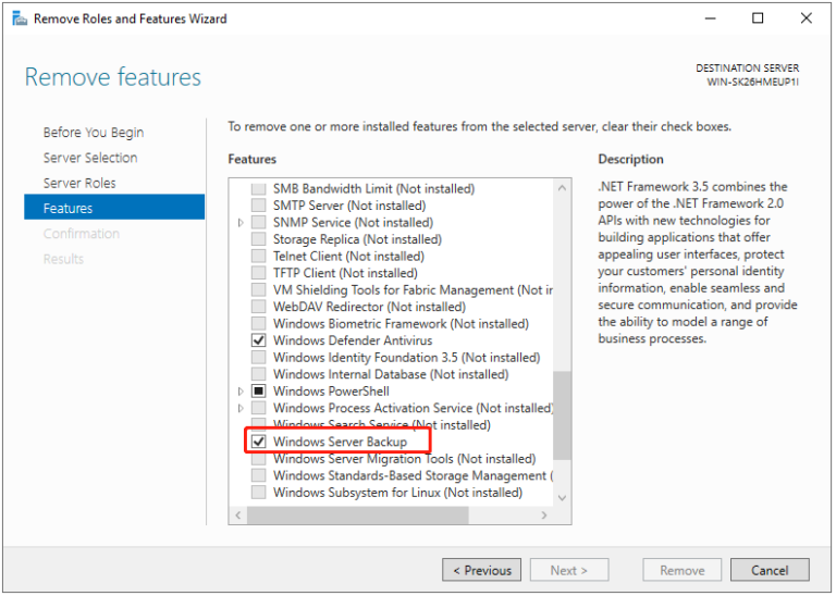 windows server backup unable to browse local disk 1