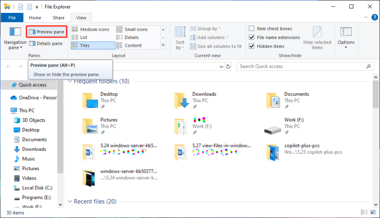 view files in windows without opening 1