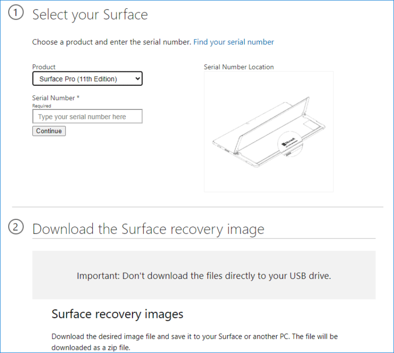 surface pro 11 recovery image 1