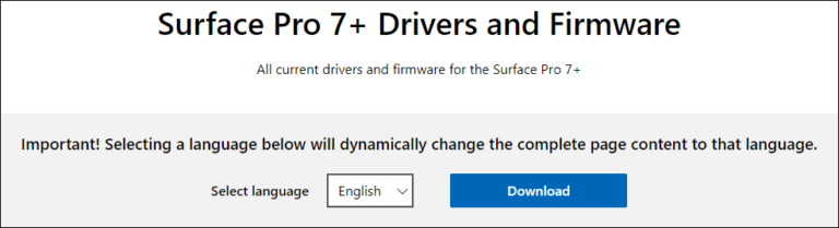 surface pro 7 plus drivers and firmware updates 1