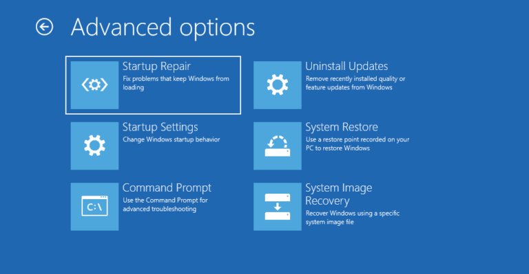 boot windows server to recovery mode 1