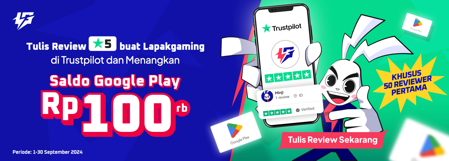 Ulasan Lapakgaming di Trustpilot: Klaim Voucher Rp100RB Sekarang!