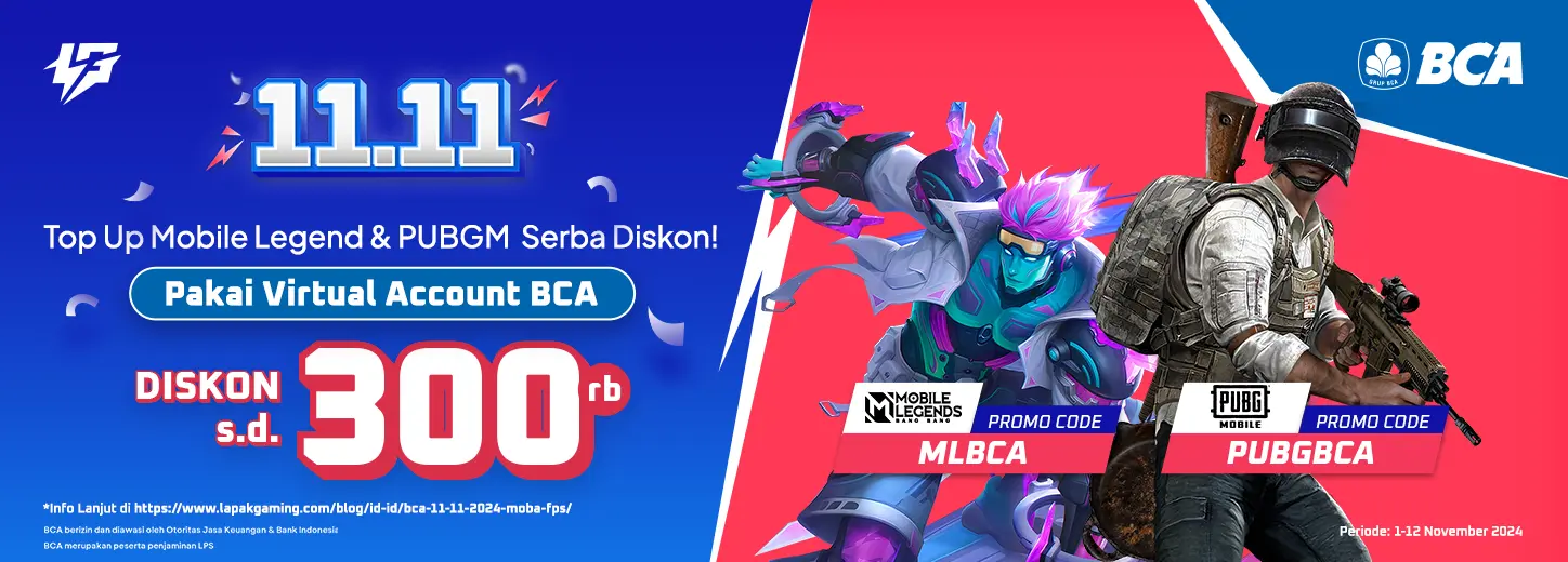 Diskon Hingga Rp300.000 untuk Top-Up Mobile Legends dan PUBG Mobile Pakai Virtual Account BCA di Lapakgaming! – Hobicode