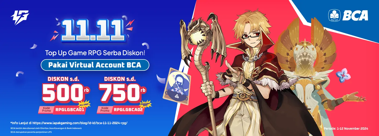 Diskon Hingga Rp750.000 untuk Top-Up Game RPG dengan Virtual Account BCA di Lapakgaming! – Hobicode