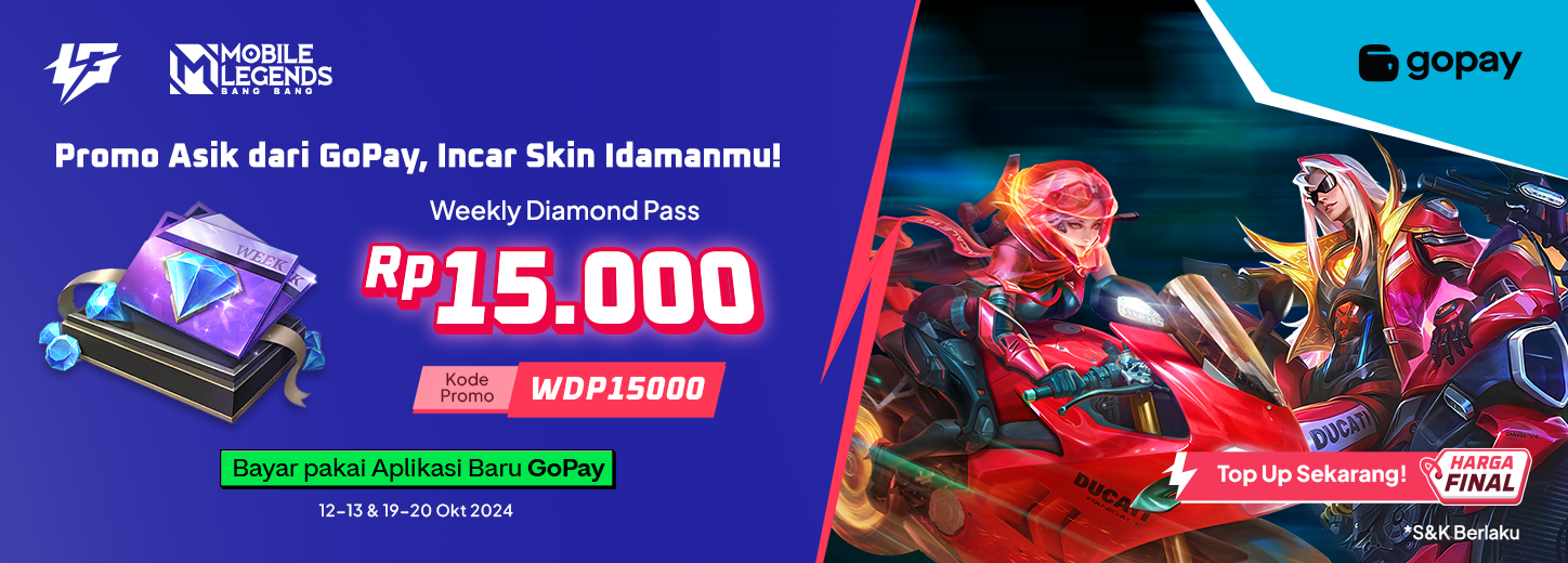 Spesial Promo: Beli Weekly Diamond Hanya 15,000 di Lapakgaming dengan Gopay App!