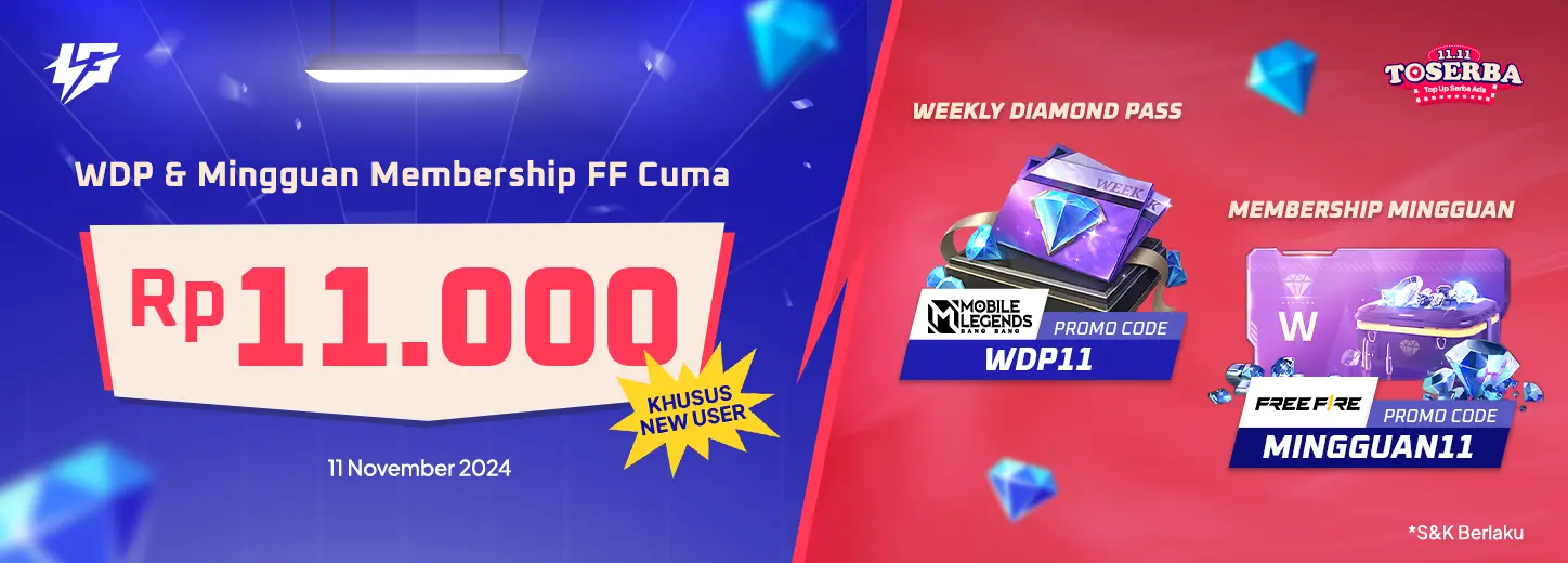 Weekly Diamond Pass MLBB dan Mingguan Membership FF cuma 11ribuan! – Hobicode