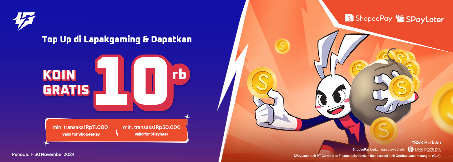 Dapatkan Koin Shopee hingga Rp10.000 di Lapakgaming Selama Bulan November 2024! – Hobicode