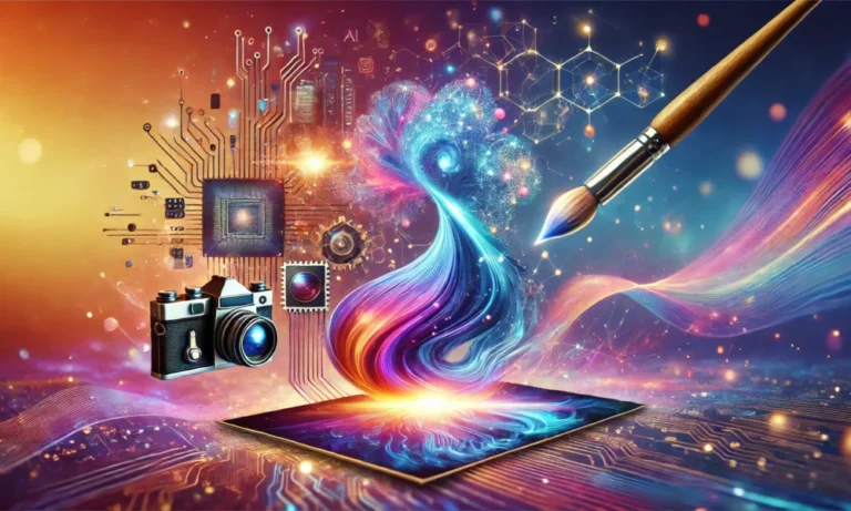 DALL·E 2024 11 28 15.25.06 A futuristic and vibrant representation of AI innovation in image generation featuring abstract and dynamic visuals like neural network patterns glo 1000x600