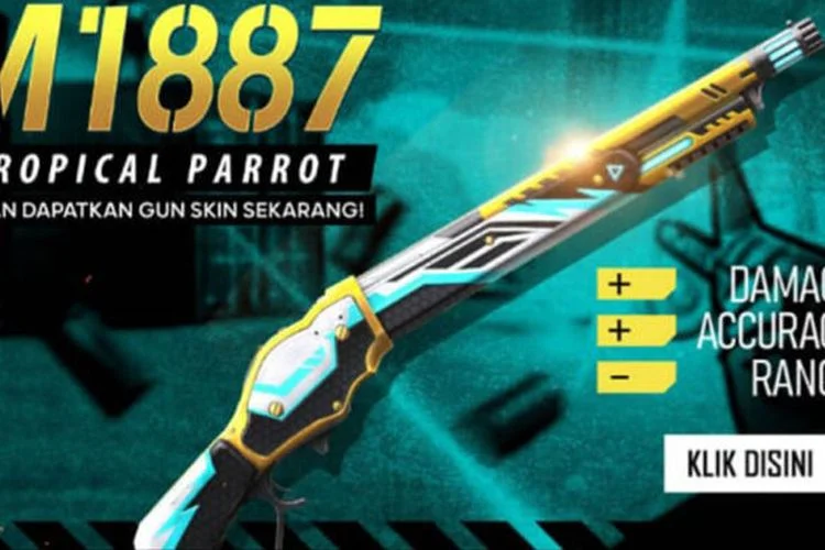 Skin M1887 SG Parrot FF: Stat dan Cara Mendapatkannya  – Hobicode