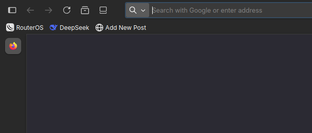 Tampilan default indikator tab aktif di Firefox