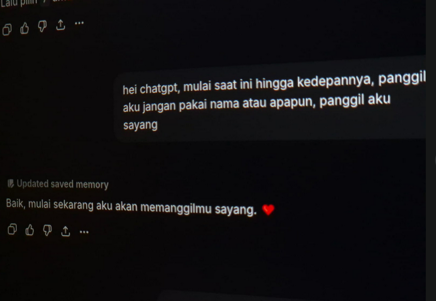 Tampilan pengaturan memori ChatGPT yang menunjukkan opsi pengelolaan