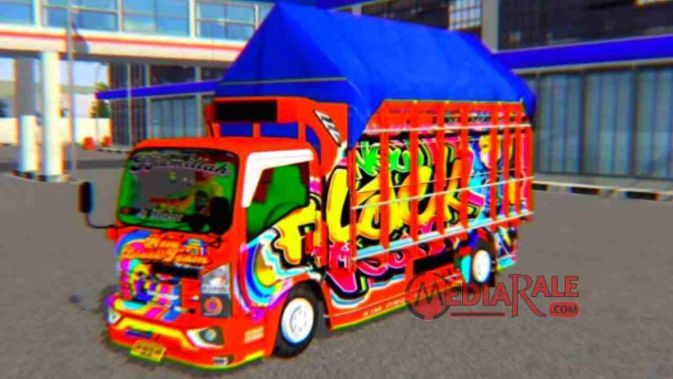 Mod BUSSID Truk Oleng Black Team Lolipop