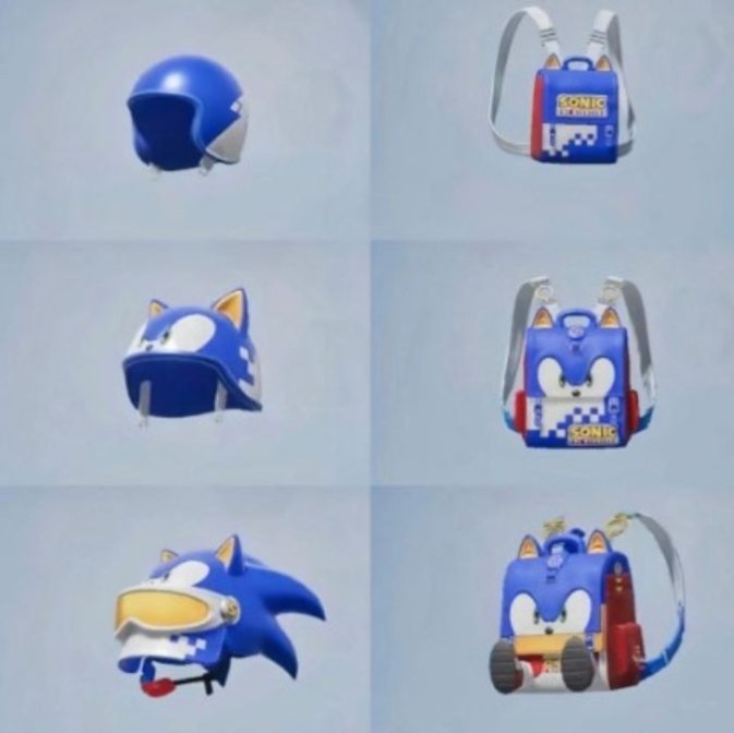 Outfit dan Aksesoris Kolaborasi PUBG M x Sonic