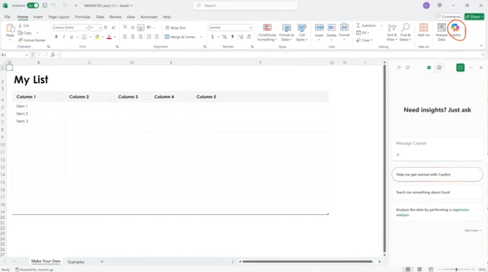 Microsoft Copilot - Panduan Lengkap untuk Produktivitas Optimal! 6 Antarmuka Microsoft Copilot di Excel