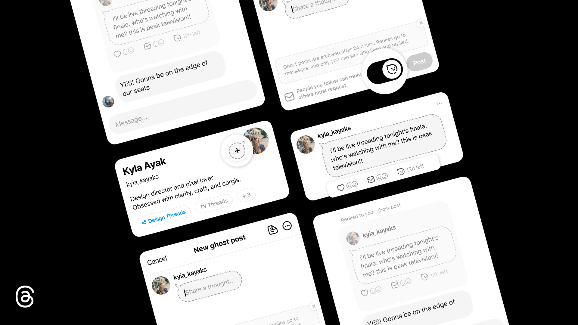 Ghost Post Threads Meta Header: Share in the Moment