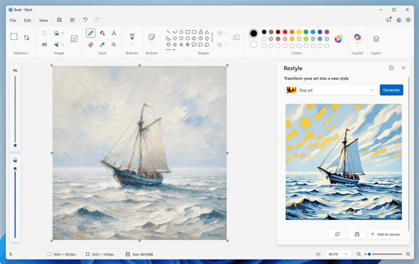Fitur Restyle di Paint: Revolusi Kreativitas AI Instan!