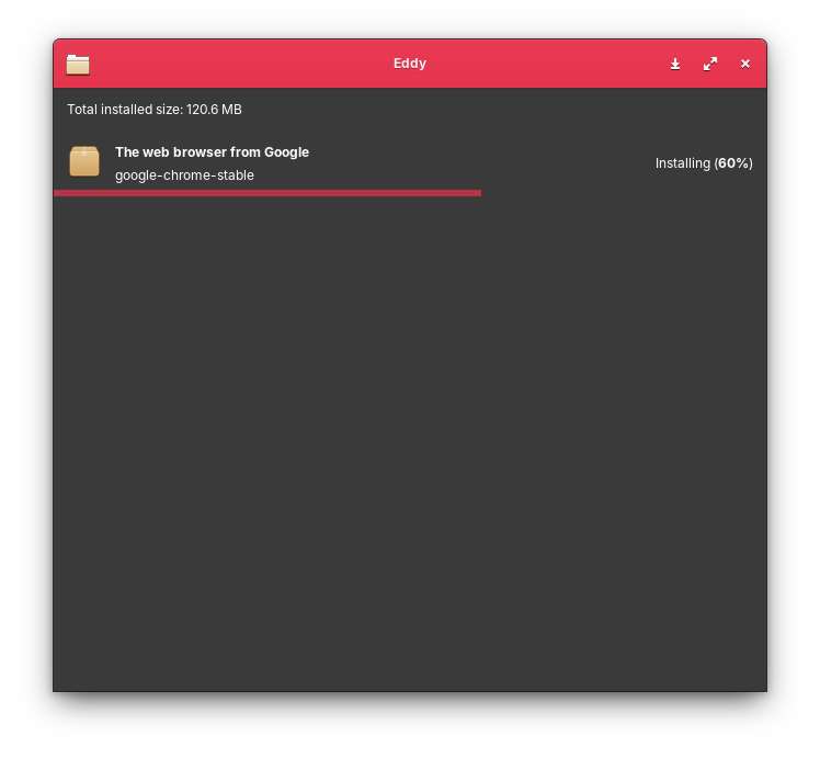 Proses downgrade Google Chrome sedang berjalan