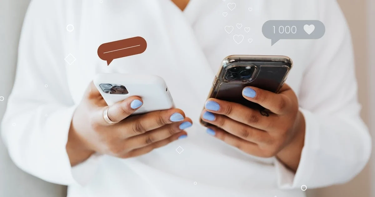 Notifikasi aplikasi pesan yang menggambarkan interaksi pengguna di platform e-commerce