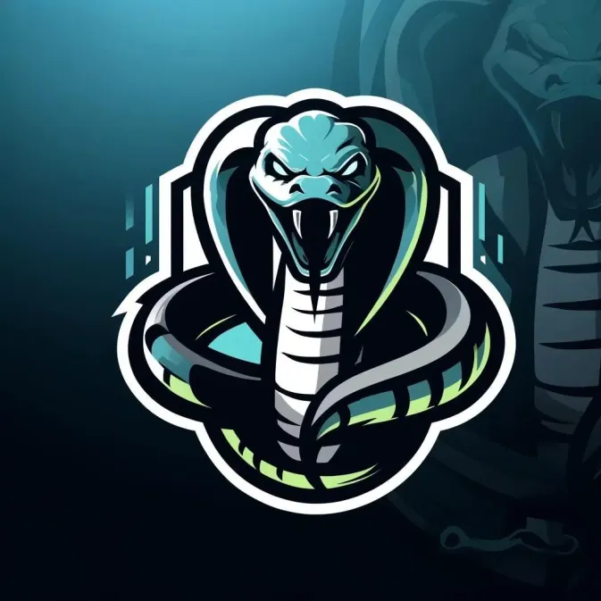 Logo FF polosan dengan topeng abstrak