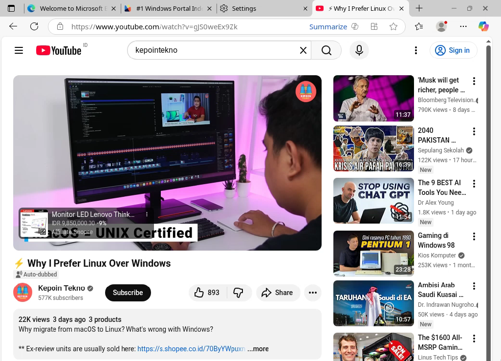 Performa Microsoft Edge dalam kontainer Docker untuk streaming