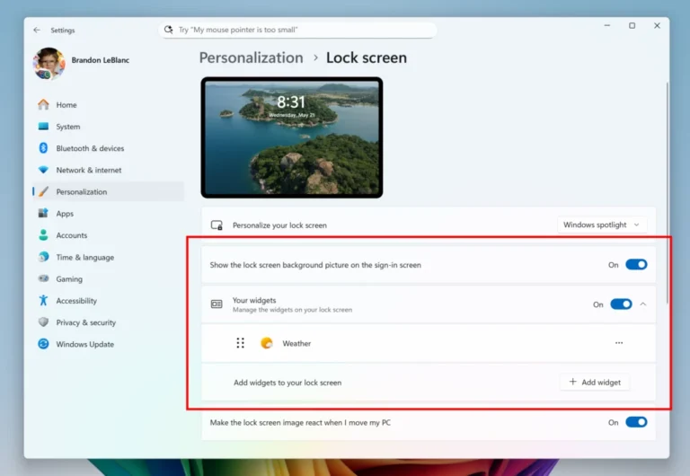 featured windows 11 build 27982 personalisasi sharing file