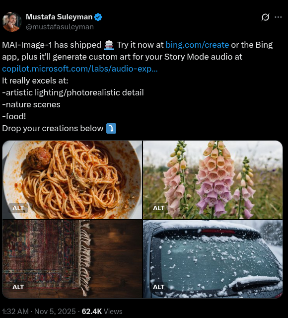 MAI-Image-1 - Revolusi AI Gambar Microsoft Kini Tersedia untuk Anda! 3 Antarmuka Bing Copilot yang menunjukkan fitur MAI-Image-1