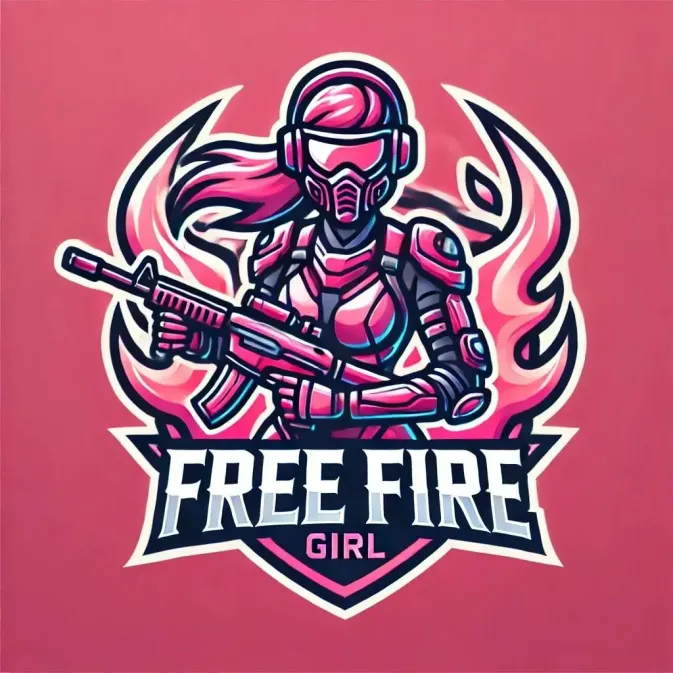 Logo FF Girl dengan rambut merah