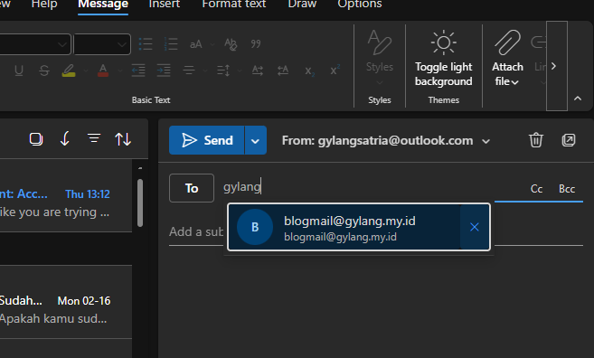 Penghentian Contact Masking Outlook - Dampak dan Persiapan untuk Pengguna Microsoft 365 1 Ilustrasi fitur Contact Masking di Outlook saat mengetik nama penerima email