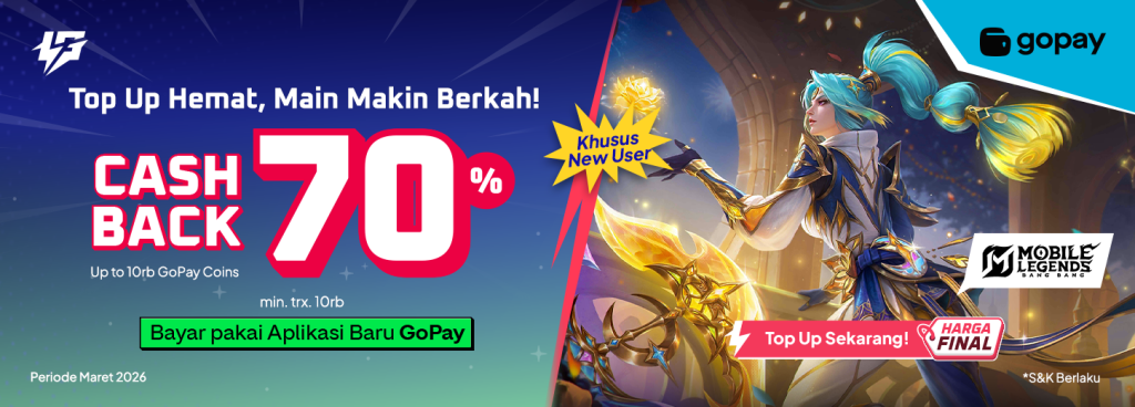 featured cashback gopay lapakgaming nikmati diskon 70 top u
