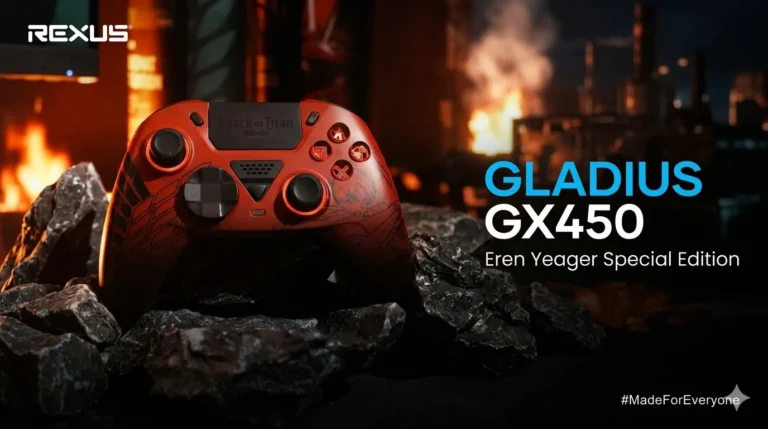 featured rexus gladius gx450 gamepad eren yeager tingkatkan