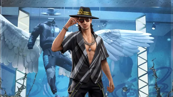 Ilustrasi karakter Free Fire gaya bermain sniper