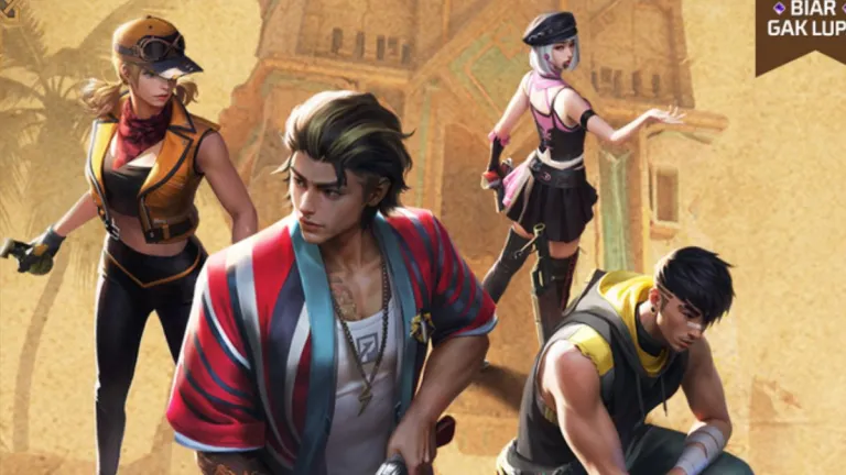 Pemain Free Fire sedang bertempur di arena BR S50