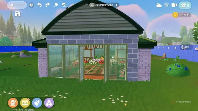 Desain rumah kaca atau gazebo di Heartopia