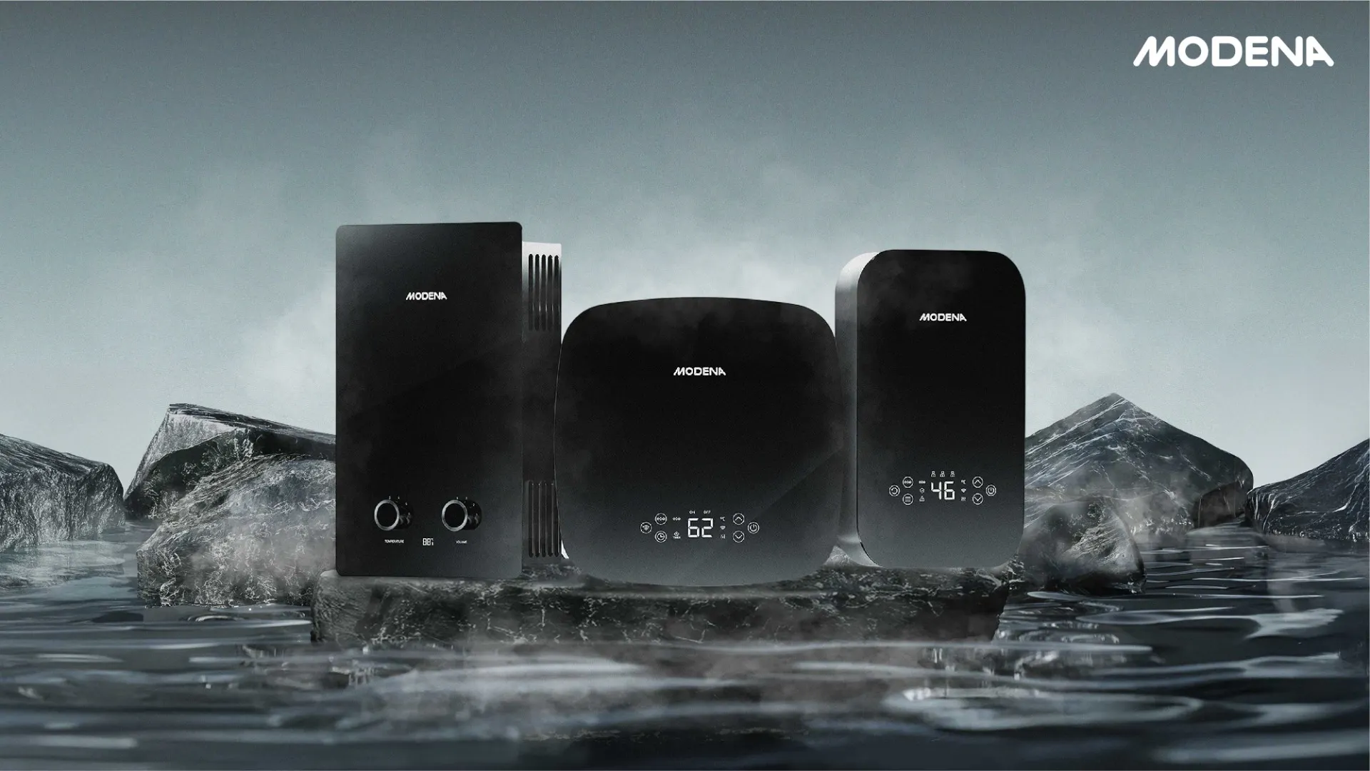 Water heater MODENA Onyx Series dengan desain elegan