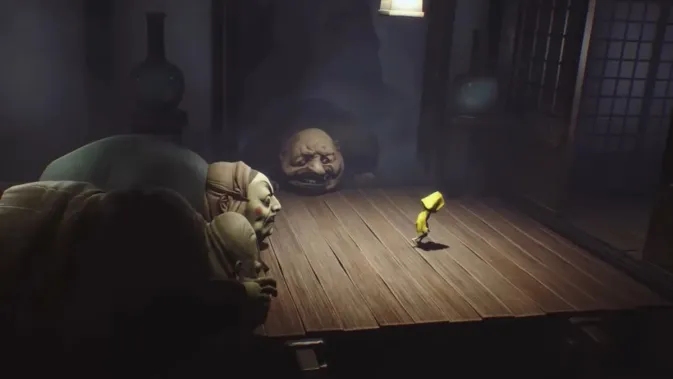 Screenshot gameplay Little Nightmares yang mencekam