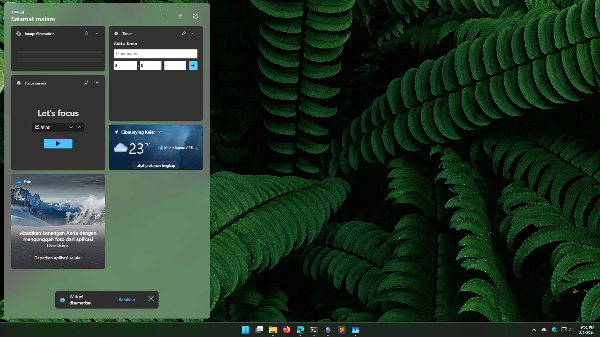Sembunyikan News Feed Windows 11 - Cara Mudah Membuat Tampilan Widget Lebih Minimalis 5 Panel Widget Windows 11 setelah news feed disembunyikan