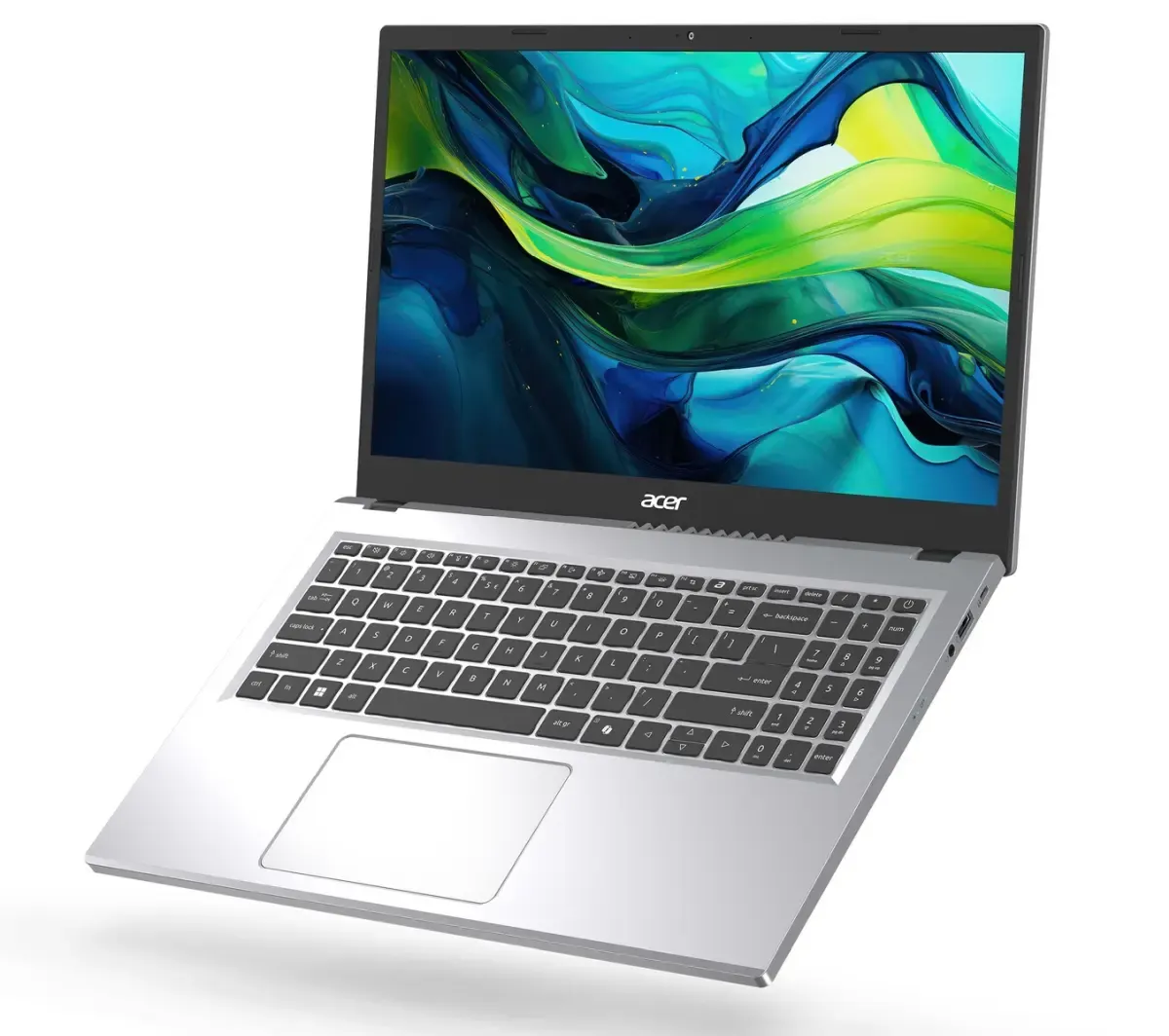 Layar laptop Acer Aspire Go 14 menampilkan tampilan antarmuka Windows