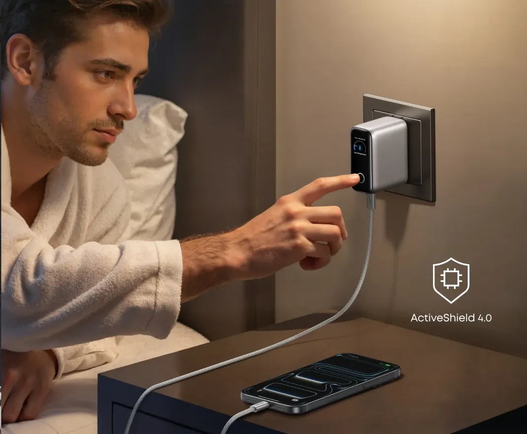 Anker Smart Display B121B dengan chip Dual GaN dan teknologi ActiveShield 3.0