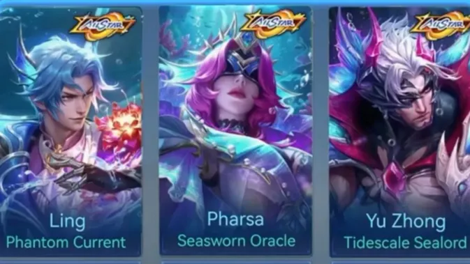 Bocoran Skin All-Star 2026 untuk Ling, Pharsa, dan Yu Zhong