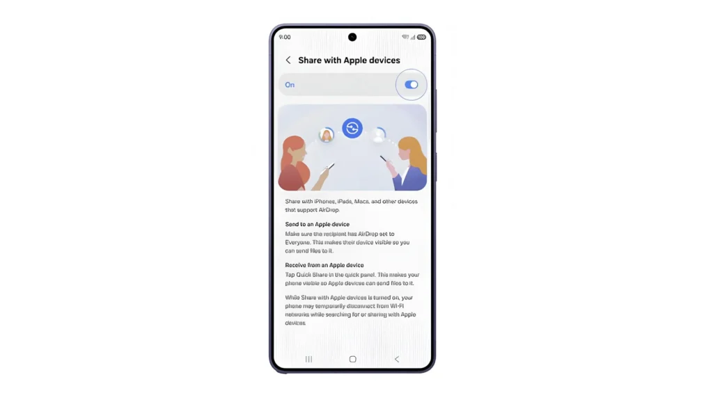featured quick share iphone samsung buka akses berbagi file