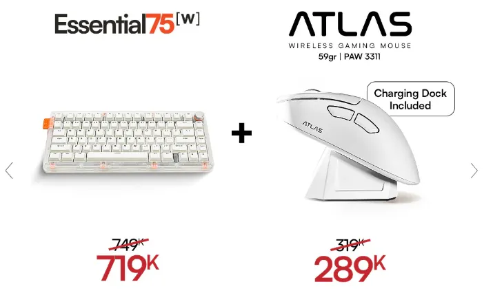Keyboard wireless 75 persen Press Play Essential75W
