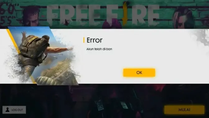 Peringatan akun Free Fire kena banned karena penggunaan cheat