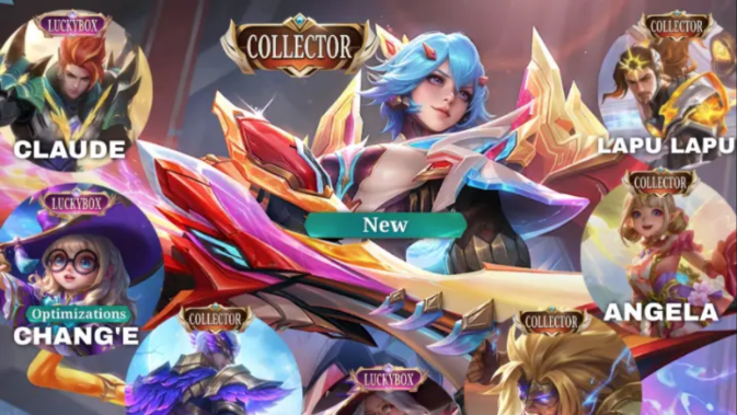 MLBB Starlight Hanzo Harith & Collector Kimmy: Bocoran Skin Premium 2026 yang Wajib Dinantikan 3 Bocoran Skin Collector Kimmy MLBB dengan desain biru dan senjata merah emas