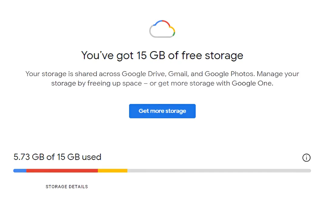 Penyimpanan Gmail Baru - Kapasitas 5GB? Ini Cara Dapatkan 15GB Penuh! 2 Tangkapan layar notifikasi penyimpanan 5GB untuk akun Gmail baru